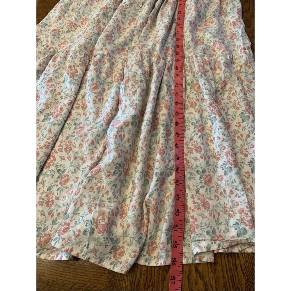 Floral Maxi Laceup Corset Dress Cottagecore Milkmaid Audrey Parks Small Pink - Picture 7 of 14